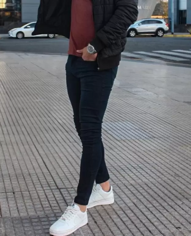 Jeans Lisos Elastizados de Hombre