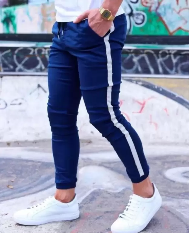 Joggers de Bengalina con Franja Lateral