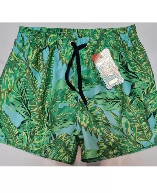 Short de Bano Estampado de Microfibra