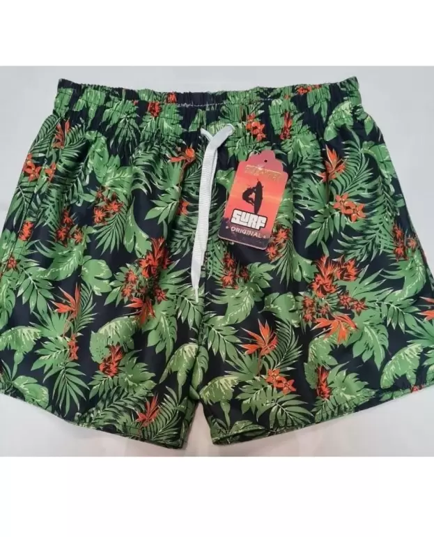 Short de Bano Estampado de Microfibra